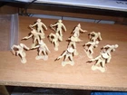 13 VINTAGE MARX WESTERN TOWN PLAYSET TAN COWBOYS 54MM