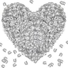 1000 PCS Silver Artificial Flower Petals Fake Rose Petals for Romantic Night