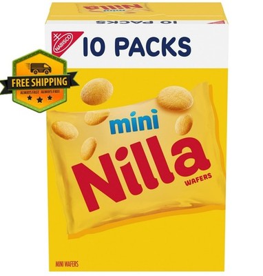NILLA Mini Vanilla Wafer Cookies   10 Snack Packs