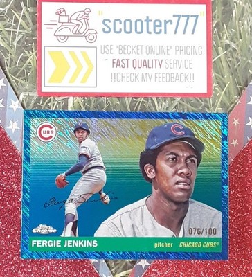 2025 Topps Chrome PLATINUM~#364 FERGIE JENKINS 《''BLUE LAVA''》#/100~CUBS HOF