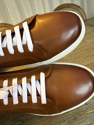 The Men’s Store At Bloomingdale’s Size 12 Tan Leather Sneaker Shoes New - Bild 9 von 9