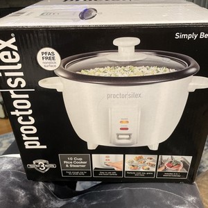 Proctor Silex 37533 White 10 cup Rice Cooker and Steamer