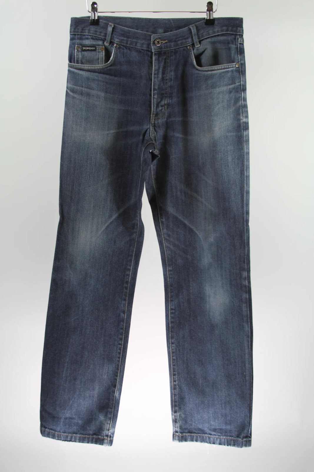 SAINT LAURENT Jeans dritti vintage YSL blu M(34)