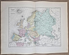 Carte de l'Europe Moderne. A. H. Dufour, 1877