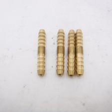 4 Pack 1/4" x 1/4" Brass Hose Barb Splicer Fittings