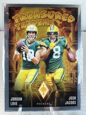 2024 Panini Phoenix Jordan Love Josh Jacobs Treasured Tandems