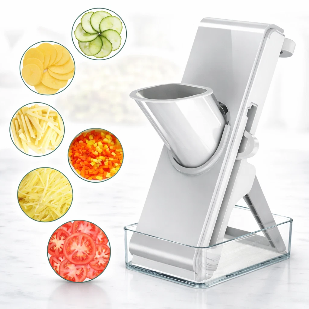 Adjustable Vegetable Slicer Mandoline Cutter Stainless Steel Chopper Dicer