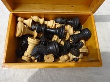 Alte Schachfiguren K&ouml;nig ca. 5,3 cm