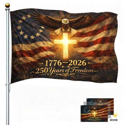 250 Anniversary USA Flag 3x5 FT USA 250 Anniversary USA Merchandise Double Si...