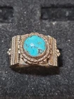 VINTAGE TURQUOISE SOUTHWEST STERLING SILVER 925 RING SZ 7