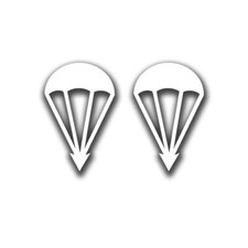 Fallschirm Rundkappe Mini Set Fallschirmjäger Wappen 2 Stück 5x3cm #A4443