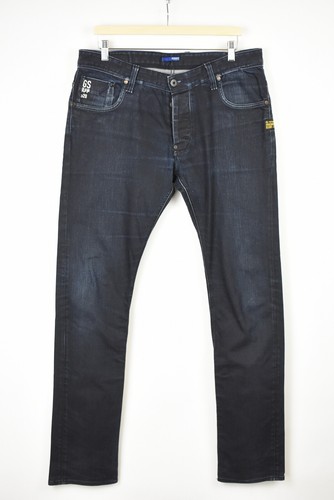 G-STAR RAW Defend Super Slim Jeans Men's W36/L36 Button Fly Faded Dark Blue  | eBay