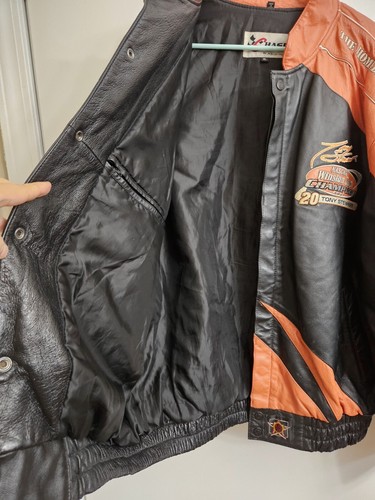 Chase Tony Stewart Home Depot2002 Cup Champion Race Leather Jacket Men XL NASCAR - Picture 7 of 12