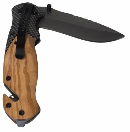 Handmade Howling Wolf Engraved 8" Blade Folding Pocket Knife Custom Design - Picture 3 of 8