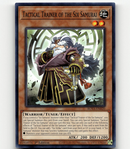 ROTA-EN020 Tactical Trainer of the Six Samurai : Common 1st Edition YuGiOh Card