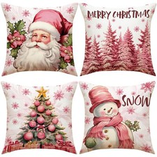 18x18'' Christmas Throw Pillow Covers Sofa Couch Cushion Christmas Decoration