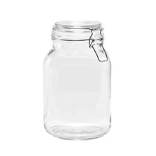  Glass 67 oz Lock Lid Storage Jar Canister