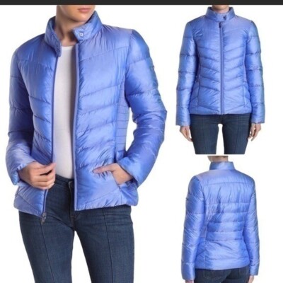 Via Spiga Smocked Puffer Quilted Jacket Size Medium Value $170 New with Tag