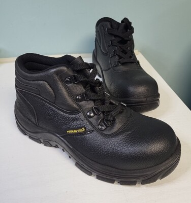 Sterling Black Leather Safety Boots size uk Eu 39 Steel Toe Cap SS400SM  UK - Main Image