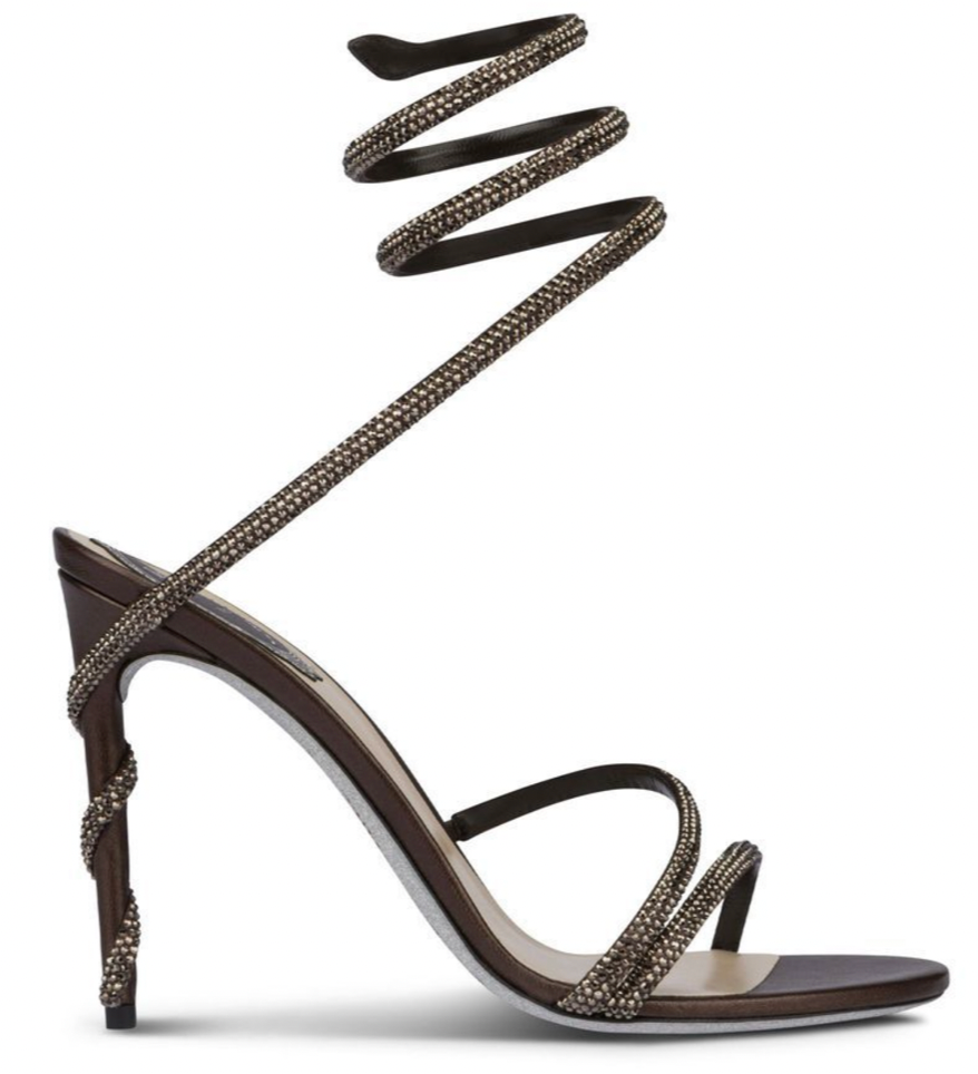 サンダル・ミュール RENE CAOVILLA Women Sandals C12037040R001Y240Y240 BROWN Jeweled Trigold Cleo Three-Toned Sandal 105 | Rene Caovilla®