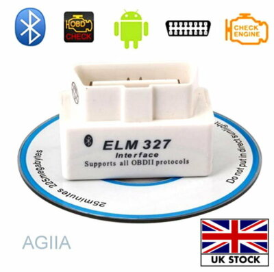 ELM327 V2.1 OBD2 II Bluetooth Diagnose Auto KFZ Interface Scanner UF