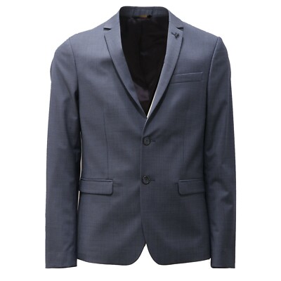 9286AF giacca uomo PATRIZIA PEPE blue textured wool blend jacket man
