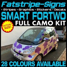 ADESIVI GRAFICI MIMETICI SMART CAR FORTWO STRISCE DECALCOMANIE COUPÉ CONVERTIBILI