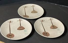 Three Mid-Century Red Wing "LUTE SONG" True China Mandolins 7¼" Salad Plates
