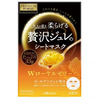 Utena Premium Puresa Golden Jelly Mask Royal Jelly 33g x 3pcs