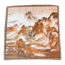 XL 43x43 Inch Extra Large Square Scarf Fashion Scarves Silk Feeling Hair Scar...