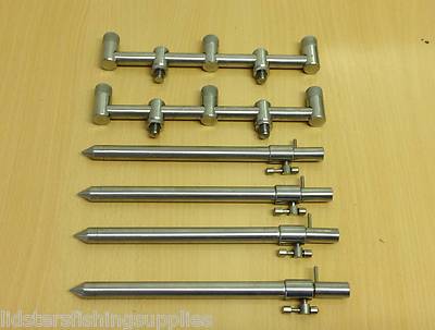 2 Edelstahl 20 cm Torpfosten Buzz Bars 4 T BAR 20-30 CM Bankstäbe 3 STAB SET
