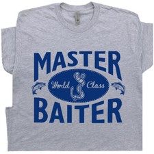 Camiseta Master Baiter Divertida Pesca Ofensiva Hombres Sucios Diciendo Sexo Rudo Eslogan