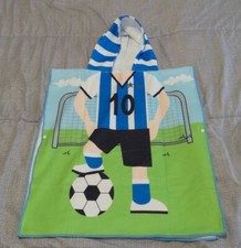 New Kids And Toddler Beach Towel / Robe Hooded 24  24 Inches Soccer Player Cute