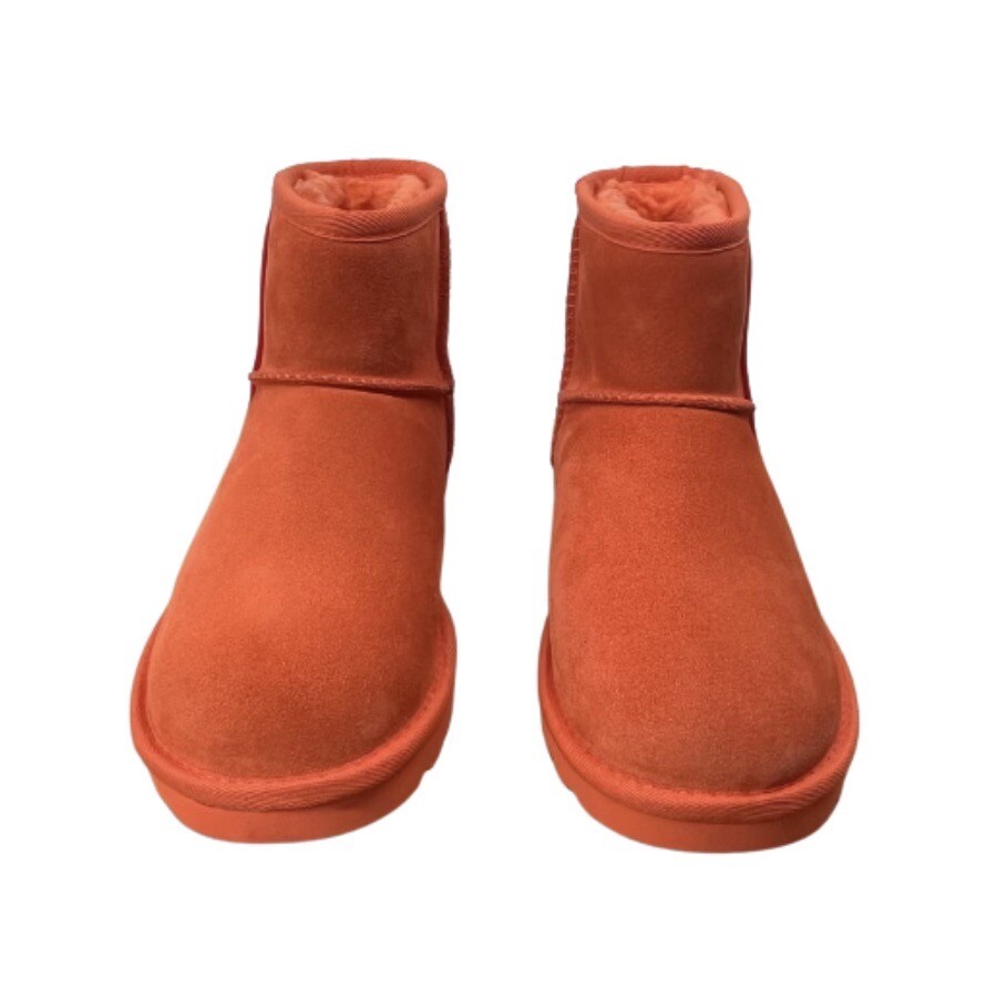 UGG Classic Mini Side Logo II Orange Suede Women's Ankle Boots