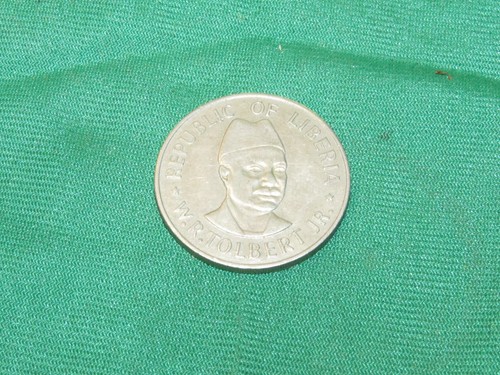 Moneta da un dollaro vintage Repubblica di Liberia, 1976, bella - Foto 5 di 8