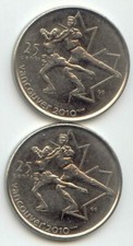 Canada 2008 x2 Pair Skating Olympic Vancouver 2010 Quarters Canadian 25c 25 c