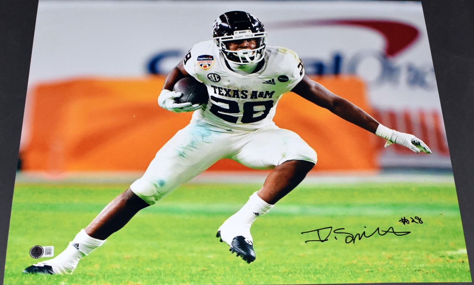 Isaiah Spiller Autographed Signed Texas A&M Aggies 16x20 PHOTO BECKETT 