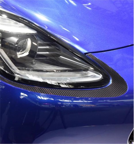 2×Real Carbon Fiber Front Headlight Eyebrow Cover For Maserati Grecale 2022-2024 - Picture 5 of 10