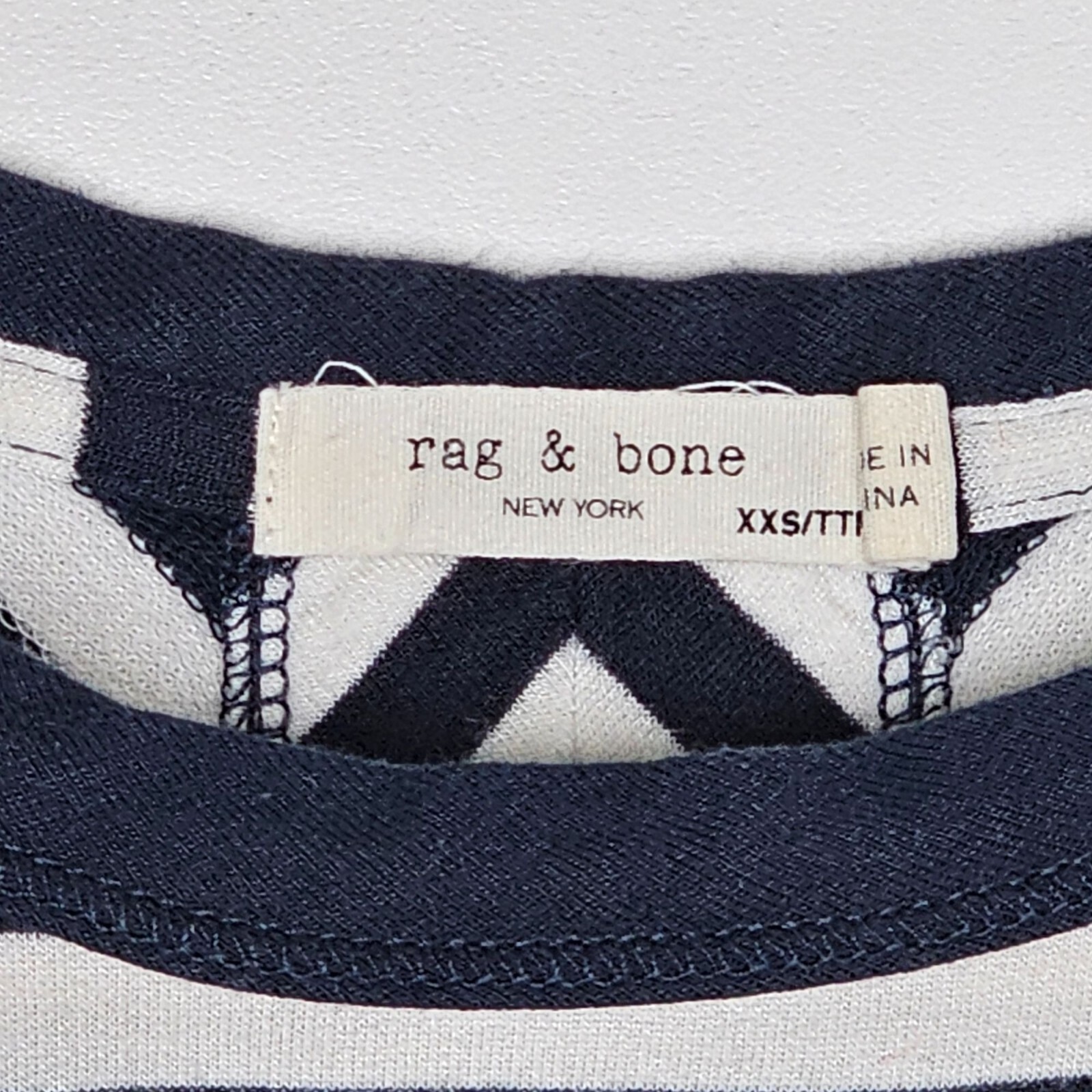 Rag & Bone Striped Stretch Split-Back Crewneck Te… - image 6