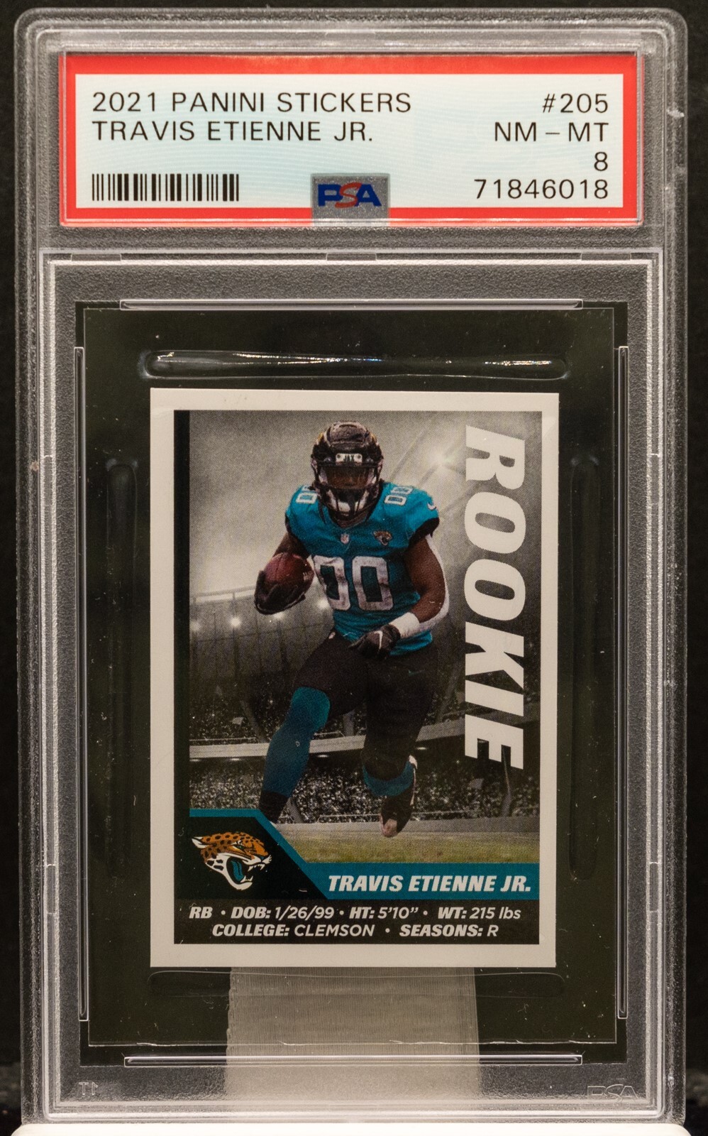 Travis Etienne Panini Stickers #205 Base