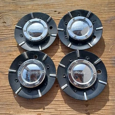 Panther custom wheel center cap set of 4, gloss black, part # EMR-720 Modified