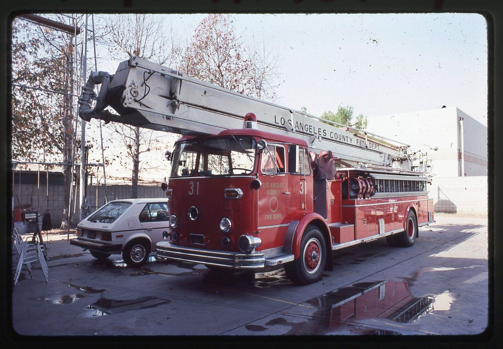 Fire Apparatus Slide 1987 LACFD Paramount 1966 Crown Engine TK31 #8448