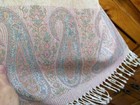 Large Beige w/ Paisley Thick Pashmina Shawl / Wrap / scarf  28 x 72 New — photo 9