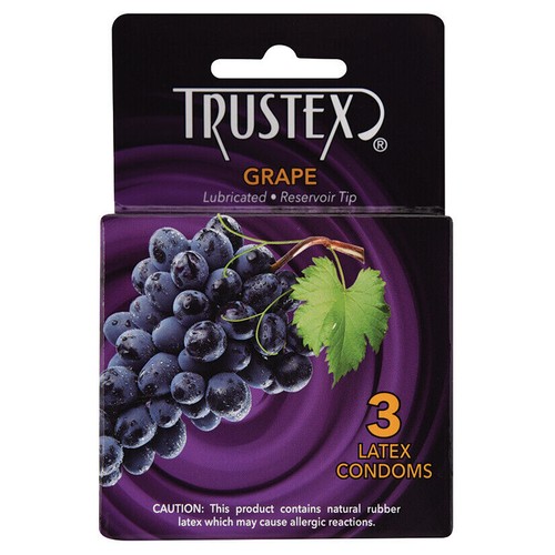 Trustex Flavored Lubricated Condomsđź’‹Natural Rubber Latex-Choose Flavor & Count - Picture 3 of 9