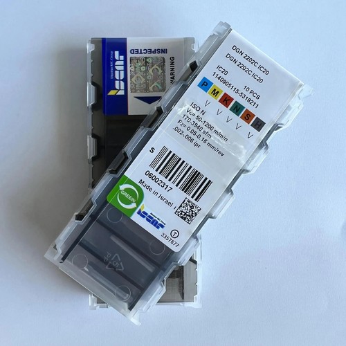 ISCAR / DGN2202C IC20 / Inserti in metallo duro 10 pezzi - Foto 3 di 5