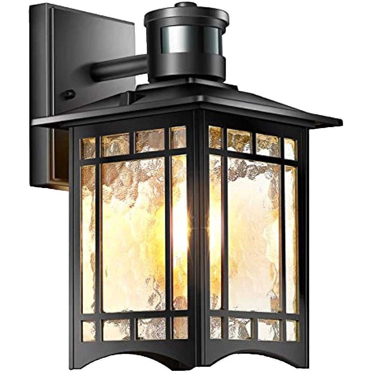 Glass Lantern Dusk-to-Dawn Outdoor Lighting