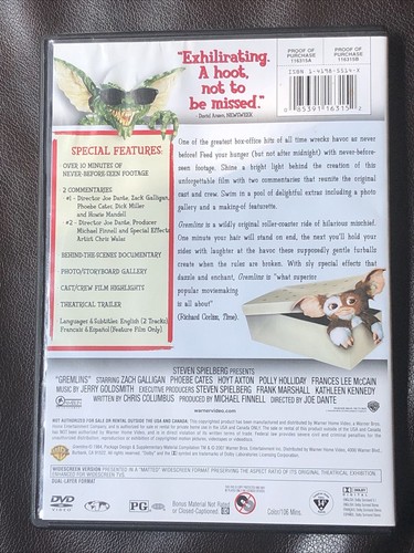Gremlins Special Edition DVD 2007 Widescreen Steven Spielberg Zach Galligan - Picture 4 of 4