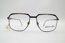 Vintage Marcolin 6196 Black Brown Oval Glasses Eyeglass Frame NOS