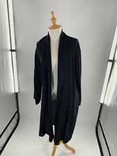 Chanel Boutique Vintage Long Sleeve Coat Jacket Duster Black 98a Size 42