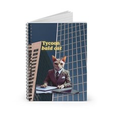 Tycoon Bald Cat- Sphinx Themed Spiral Notebook